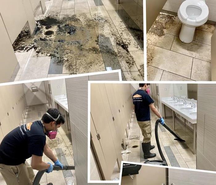 pictures of restroom cleanup