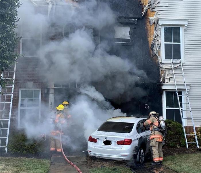 car and home fire