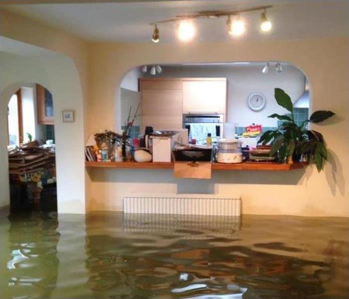 flooded living room