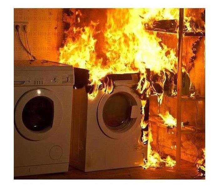 dryer catches fire